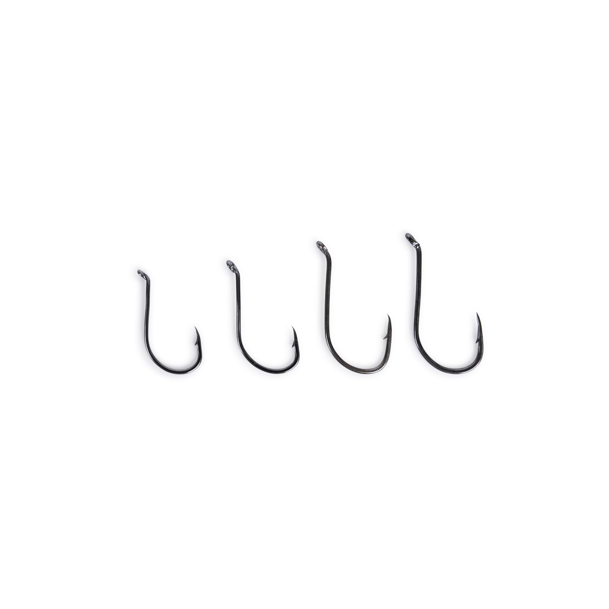 Inline Octopus Hooks 4/0 size, 100-pack, black nickel finish