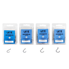 Inline Octopus Hooks 5/0 size, 100-pack, black nickel finish