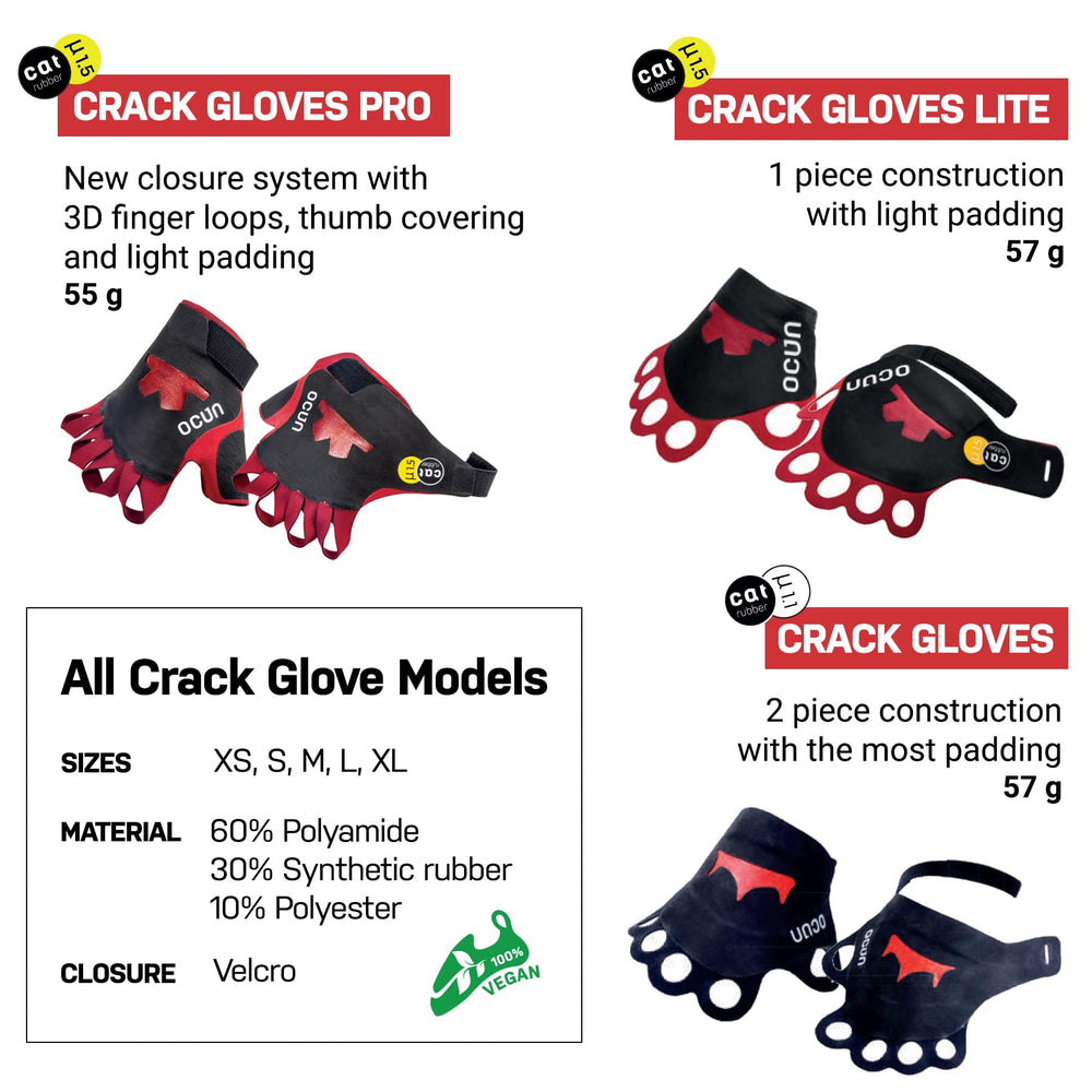 Ocun Crack Gloves Lite finger loops highlighting comfort and durability