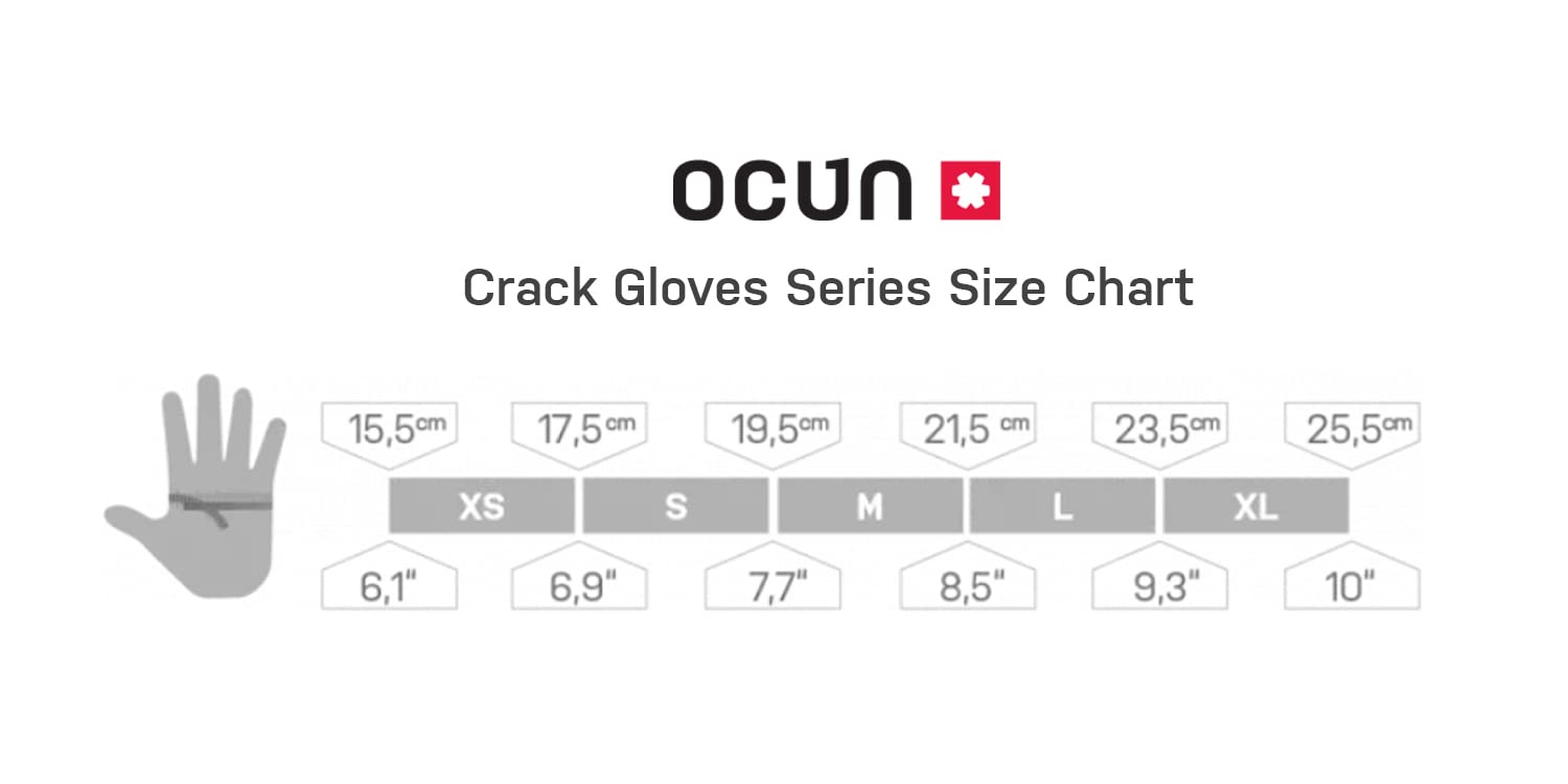 Ocun Crack Gloves Lite Velcro closure tucked under rubber for clean routes