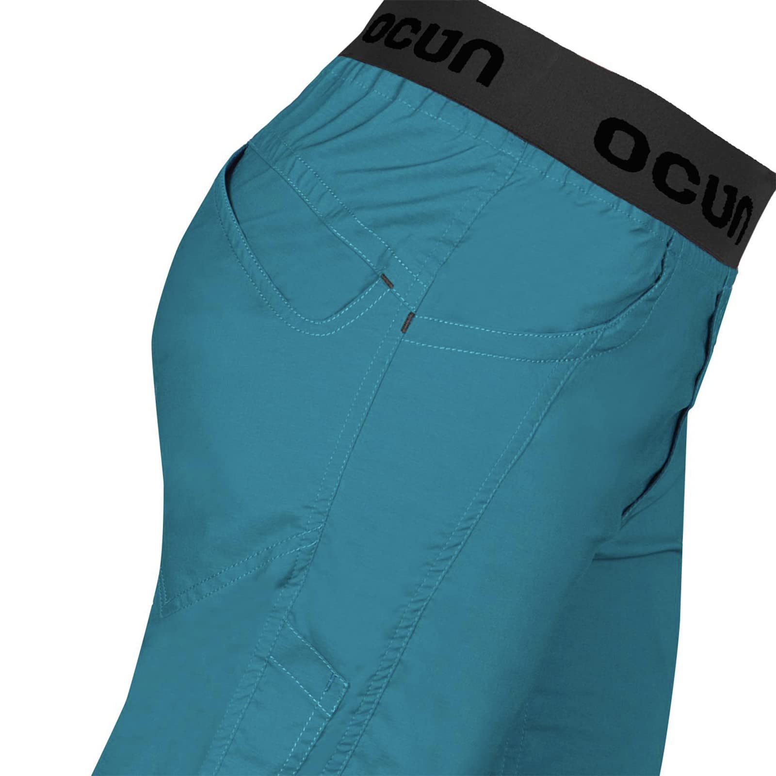 Ocun Men’s Mania Eco Pants rear view demonstrates versatile climbing fit.