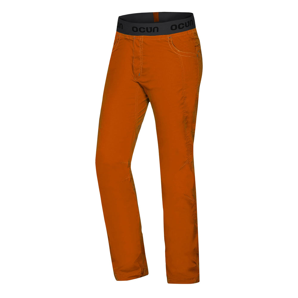 Ocun Men’s Mania Eco Pants side profile showing flexible mobility for climbing.