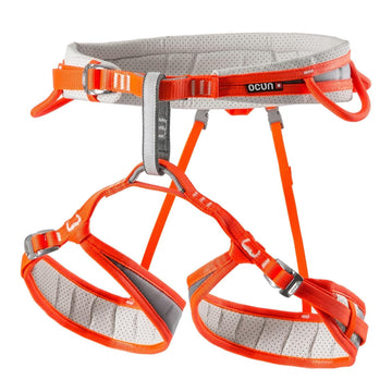 Ocun Neon 3 harness front view, lightweight sport climbing option for day-long wear