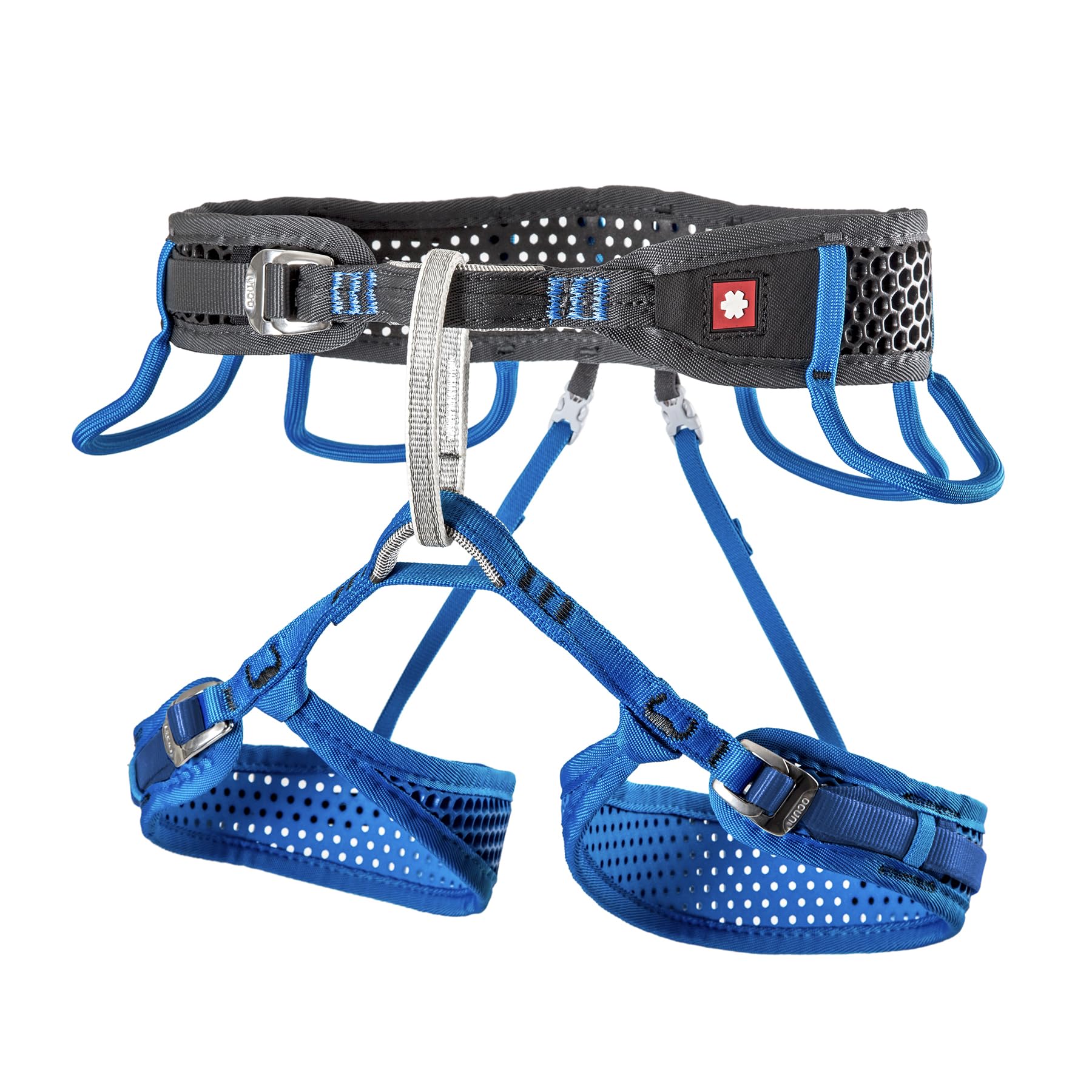 Ocun Webee Men's Harness front view showing a lightweight, secure fit for climbing.