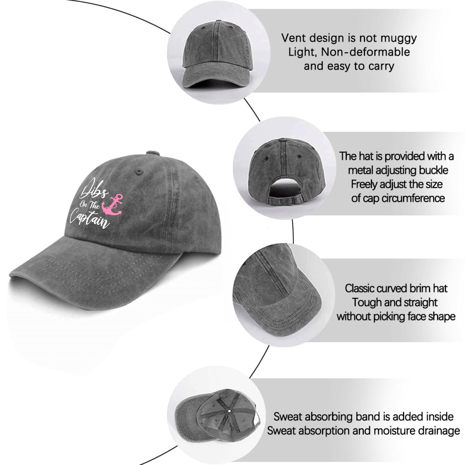 ODCRAT Captain Baseball Cap perfect for family photos and casual outings.