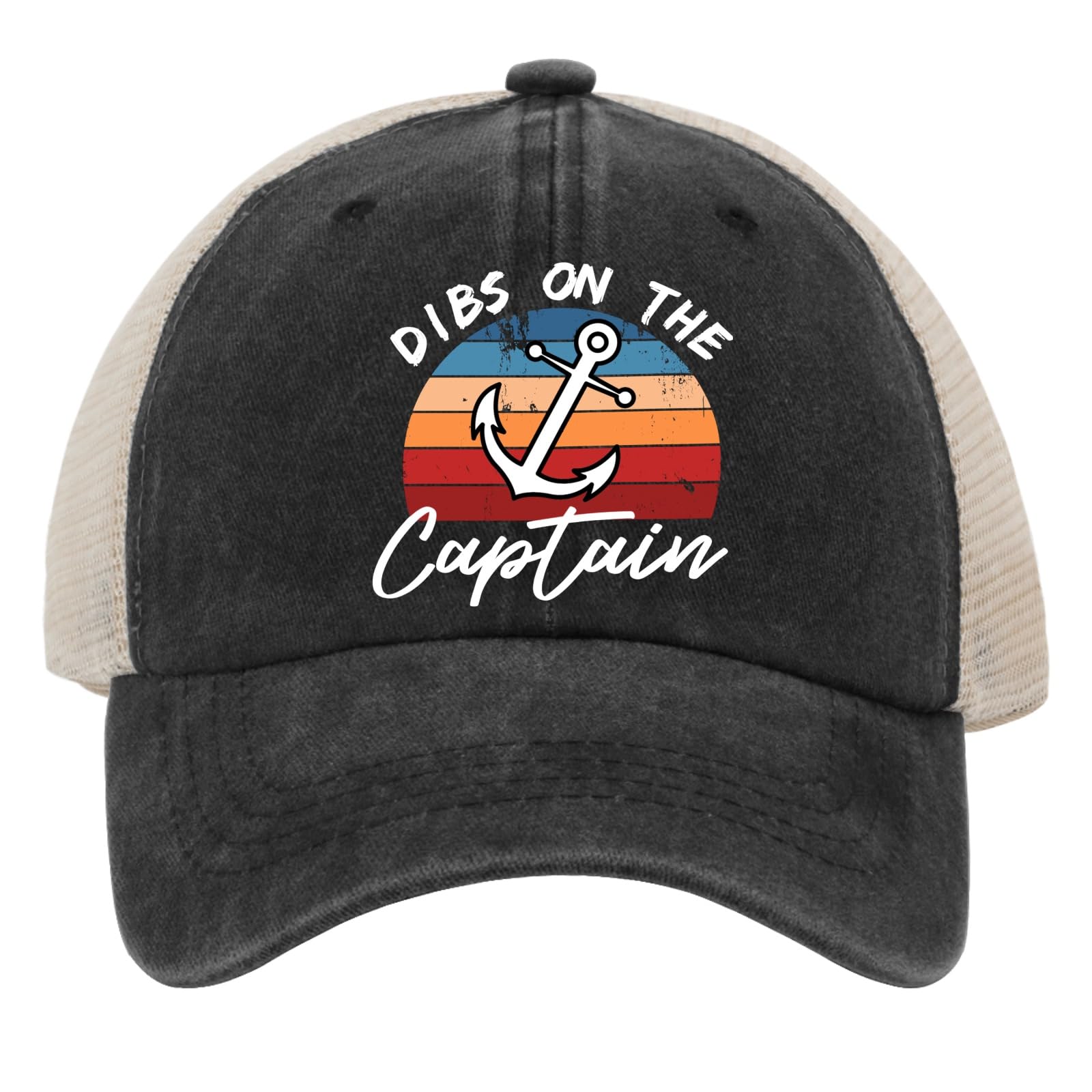 ODCRAT Captain Dad Hat with distressed front adds vintage charm to everyday outfits.