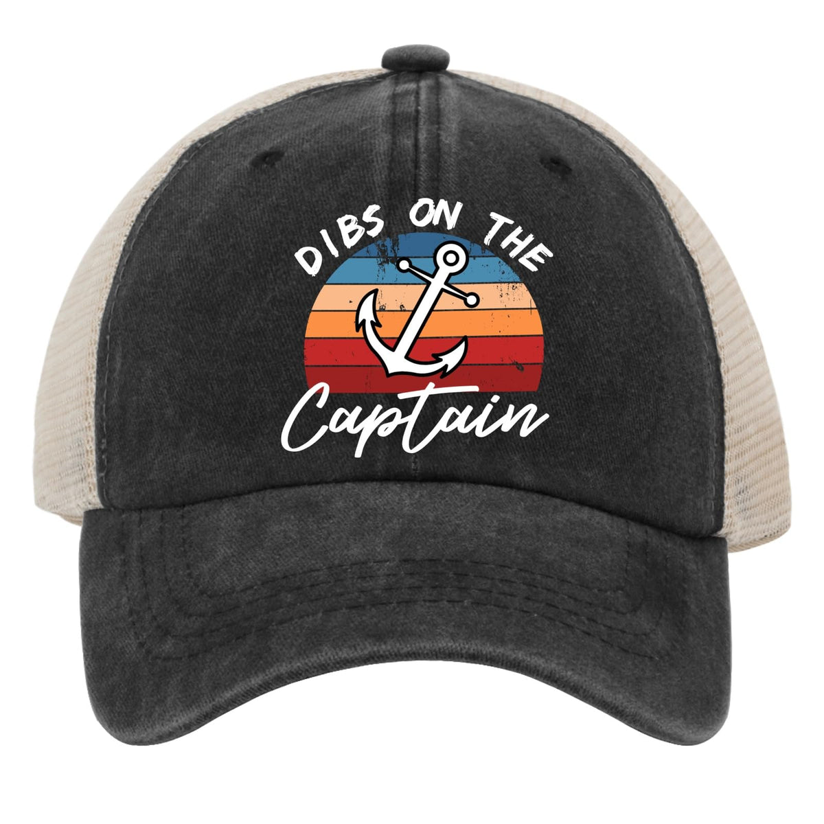 ODCRAT Captain Dad Hat with distressed front adds vintage charm to everyday outfits.