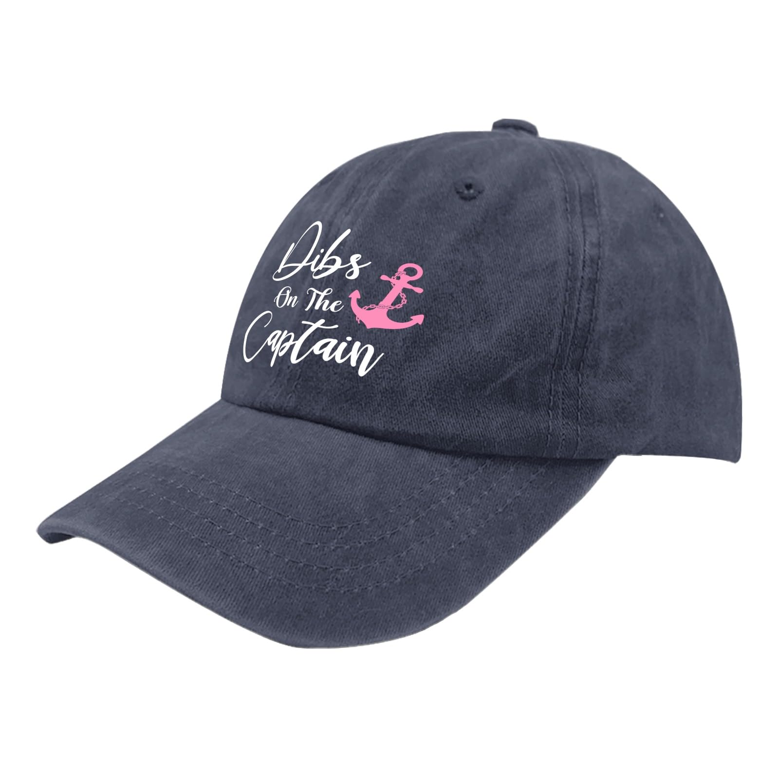ODCRAT Captain Hat navy blue side view with adjustable strapback for secure fit