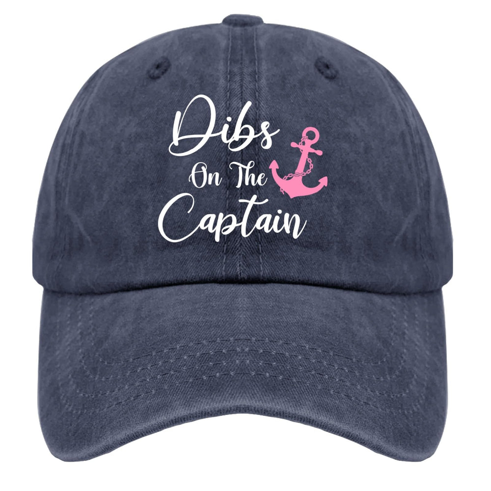 ODCRAT Captain Hat navy blue top view showing breathable eyelets for airflow