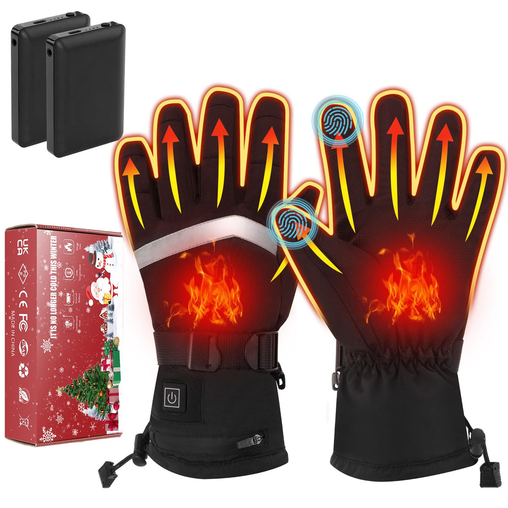 Oddfah heated gloves front view show ergonomic warmth for winter
