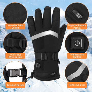 Oddfah heated gloves touchscreen fingertips enable device use.