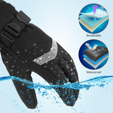 Oddfah heated gloves waterproof and windproof fabric keeps hands dry