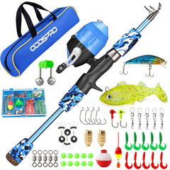 ODDSPRO kids fishing pole cast action demonstrates beginner-friendly casting with soft plug