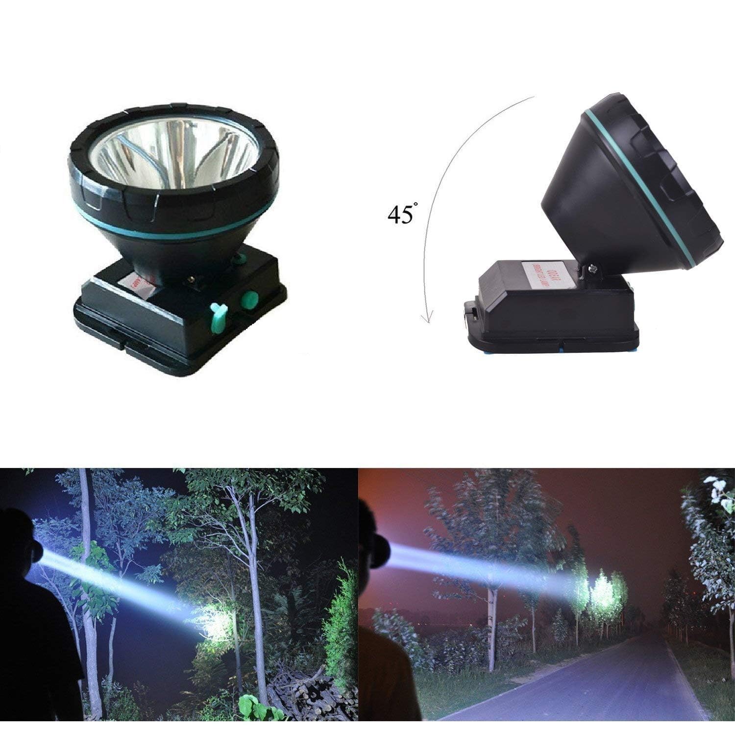 ODEAR Bright Headlamp compact charging unit highlights easy USB recharging on the go.