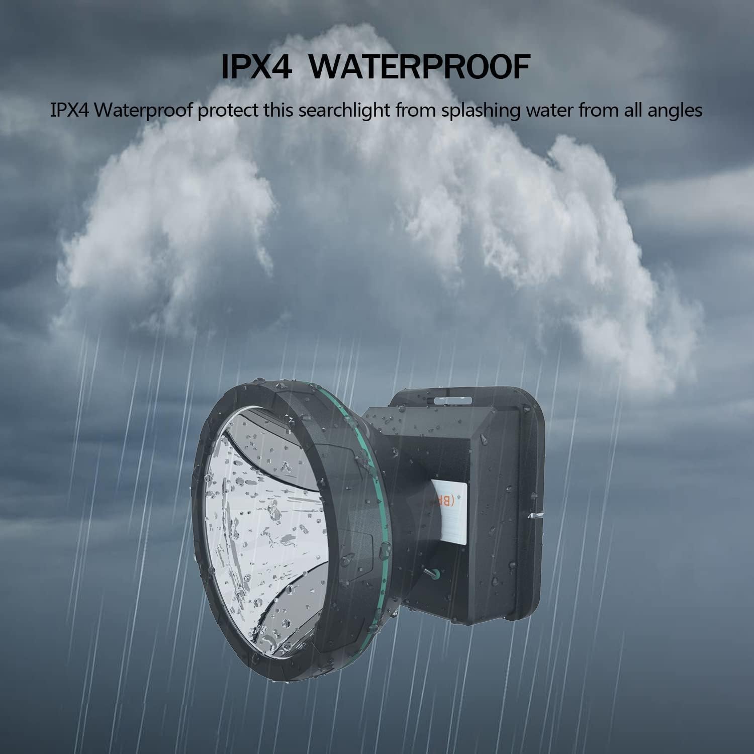 ODEAR Bright Headlamp long-range beam image implies patrol and fishing suitability.