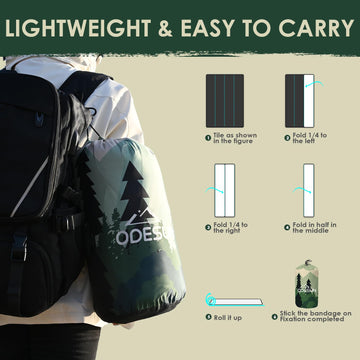 ODESUN packaging illustrates gift-ready option for camping enthusiasts.