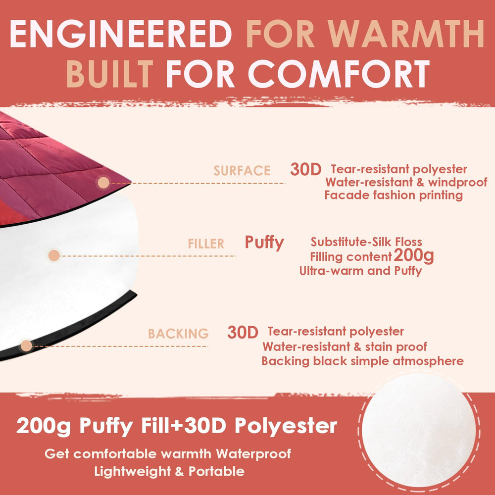 ODESUN Puffy blanket breathable down-alternative for versatile all-season warmth.