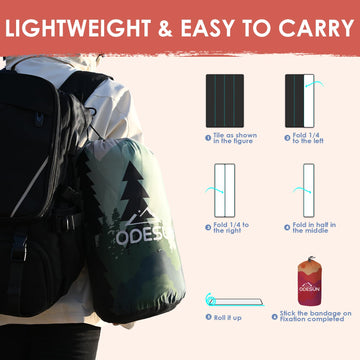 ODESUN Puffy blanket machine washable for easy cleanup after adventures.