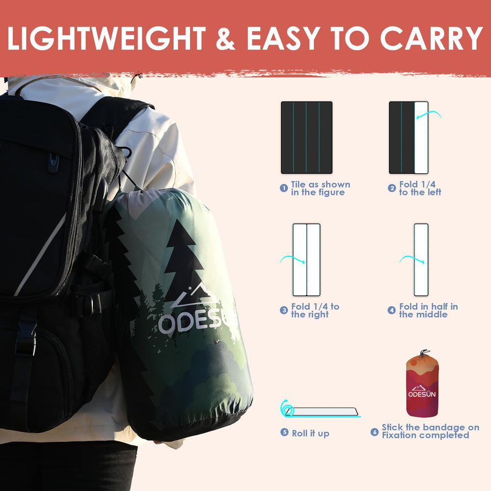 ODESUN Puffy blanket machine washable for easy cleanup after adventures.