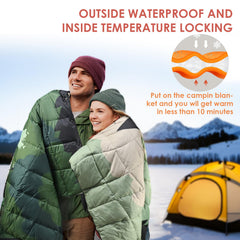 ODESUN Puffy blanket fabric is waterproof and tear-resistant for rugged outdoor use.