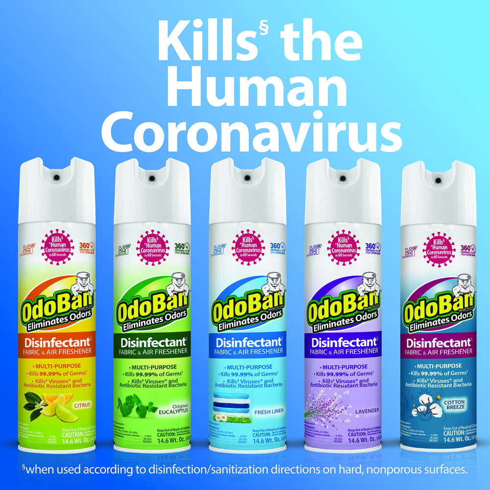 OdoBan made in USA formula for quick disinfection and odor control.