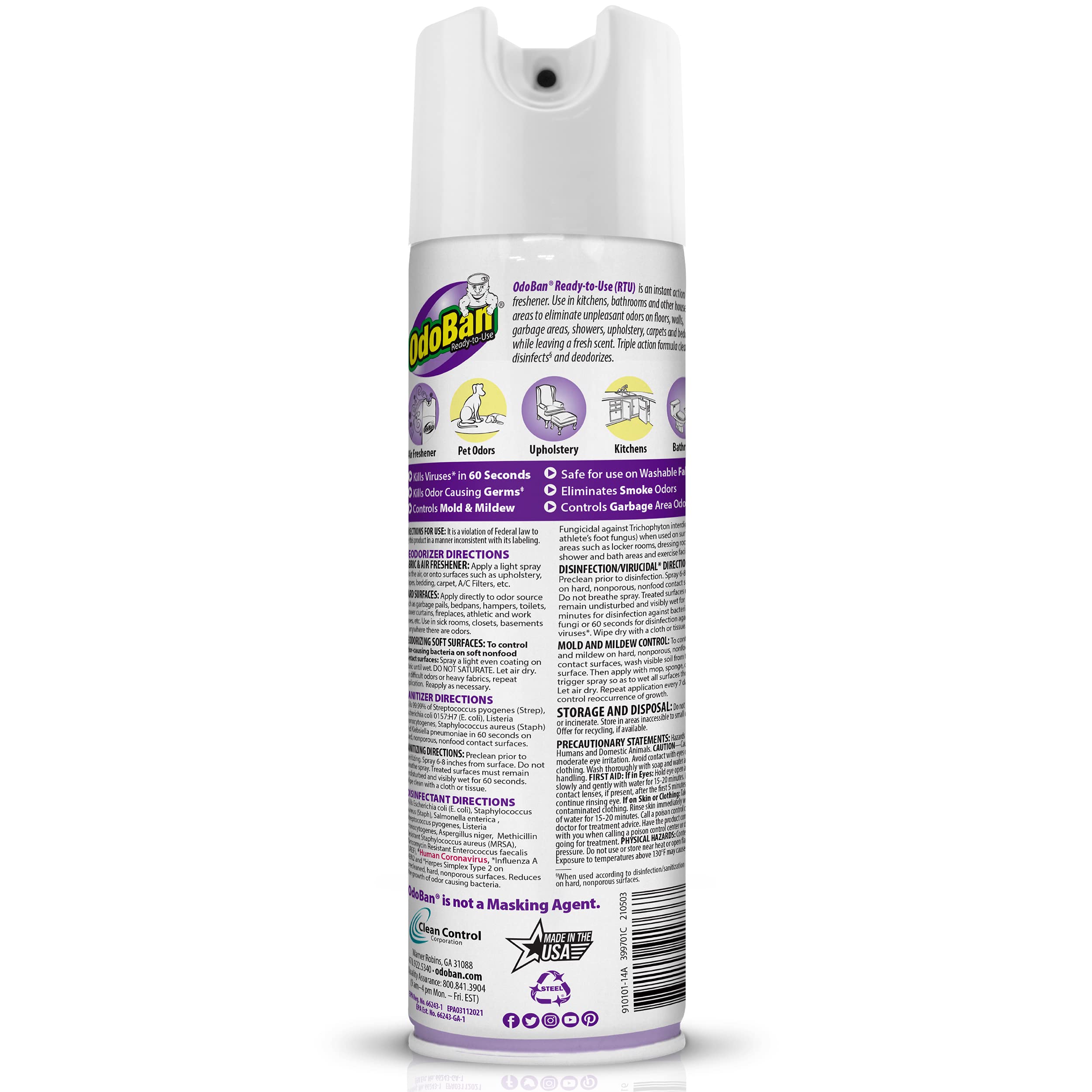 OdoBan ready-to-use multi-surface cleaner for countertops, floors, and fabrics.