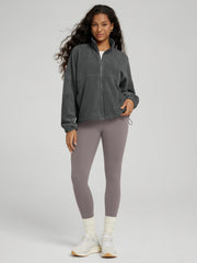 ODODOS Women's Polar Fleece cinchable-hem detail enables customizable silhouette.