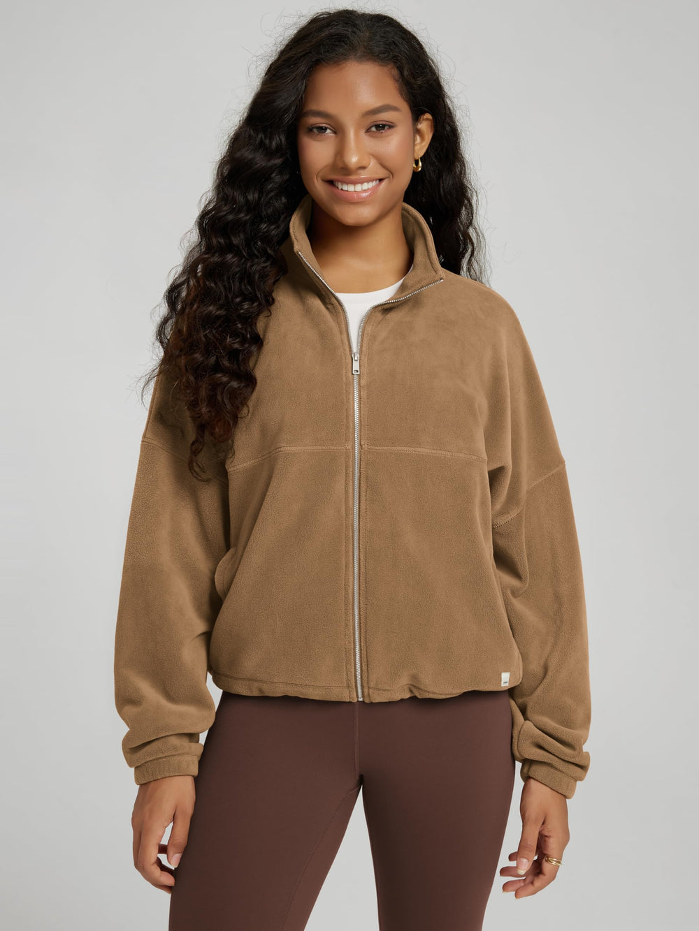 ODODOS cinched-hem shows adjustable fit for a tailored or relaxed silhouette.