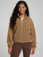 ODODOS cinched-hem shows adjustable fit for a tailored or relaxed silhouette.