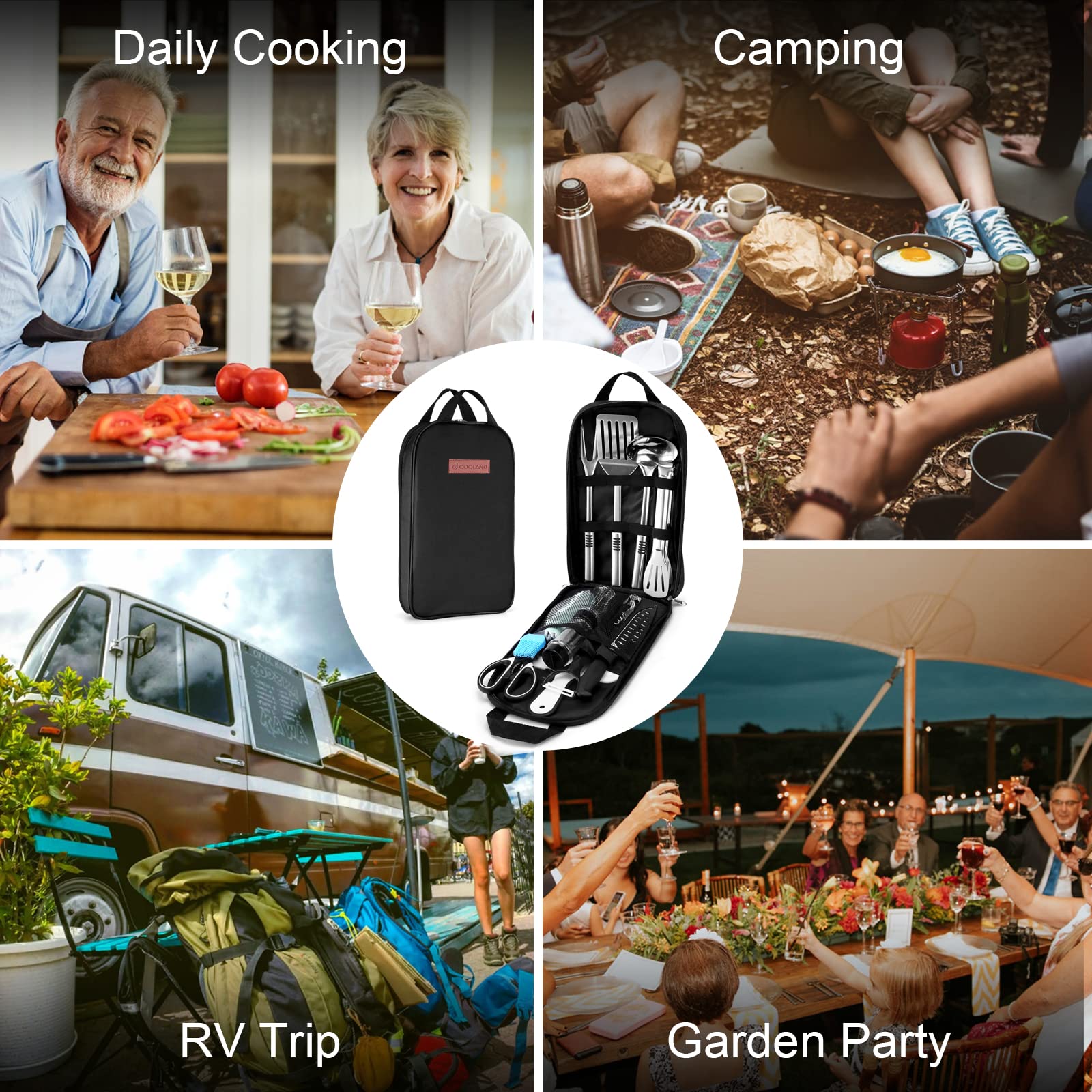 Odoland wine opener for effortless outdoor drink service