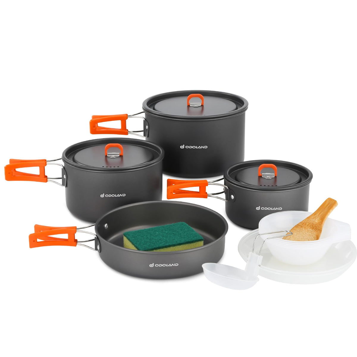 Odoland 1L pot from the camping set for compact backcountry meals.
