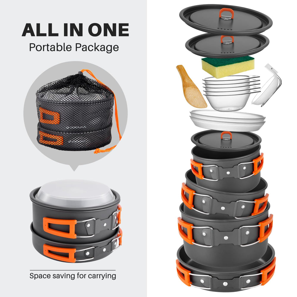 Odoland 2L pot ideal for boiling water on hikes.