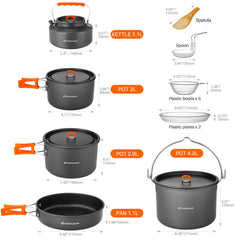 Odoland 4.3L hanging pot – convenient over-fire camp cooking.
