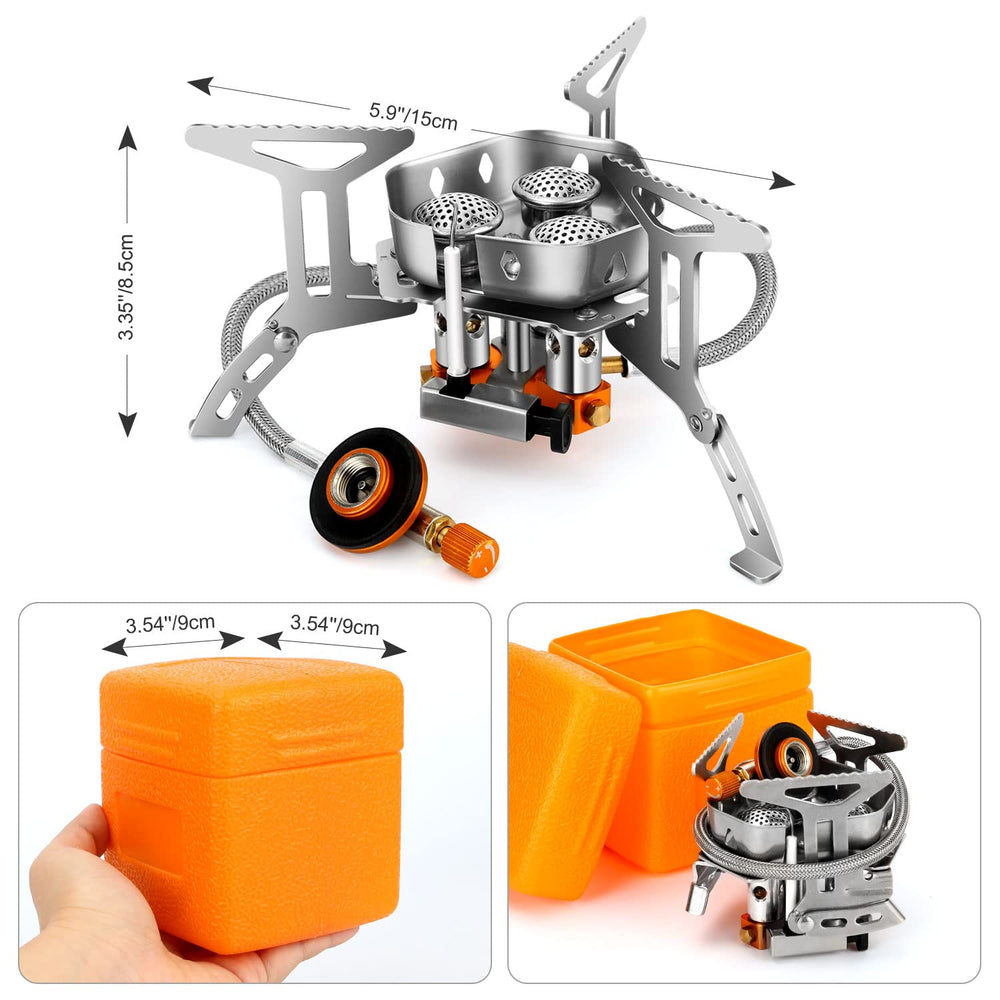 Odoland 6800W canister adapter compatibility photo shows flexible fuel options for trips