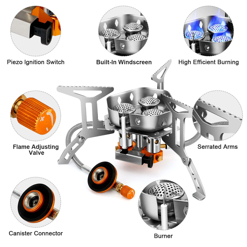 Odoland 6800W outdoor camping use captures stove in rugged terrain scenario