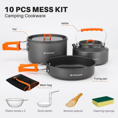 Odoland anodized aluminum non-stick coating close-up for quick cleanup.