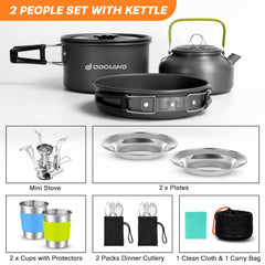 Odoland anodized aluminum pots and pans with non-stick coating for easy cleanup