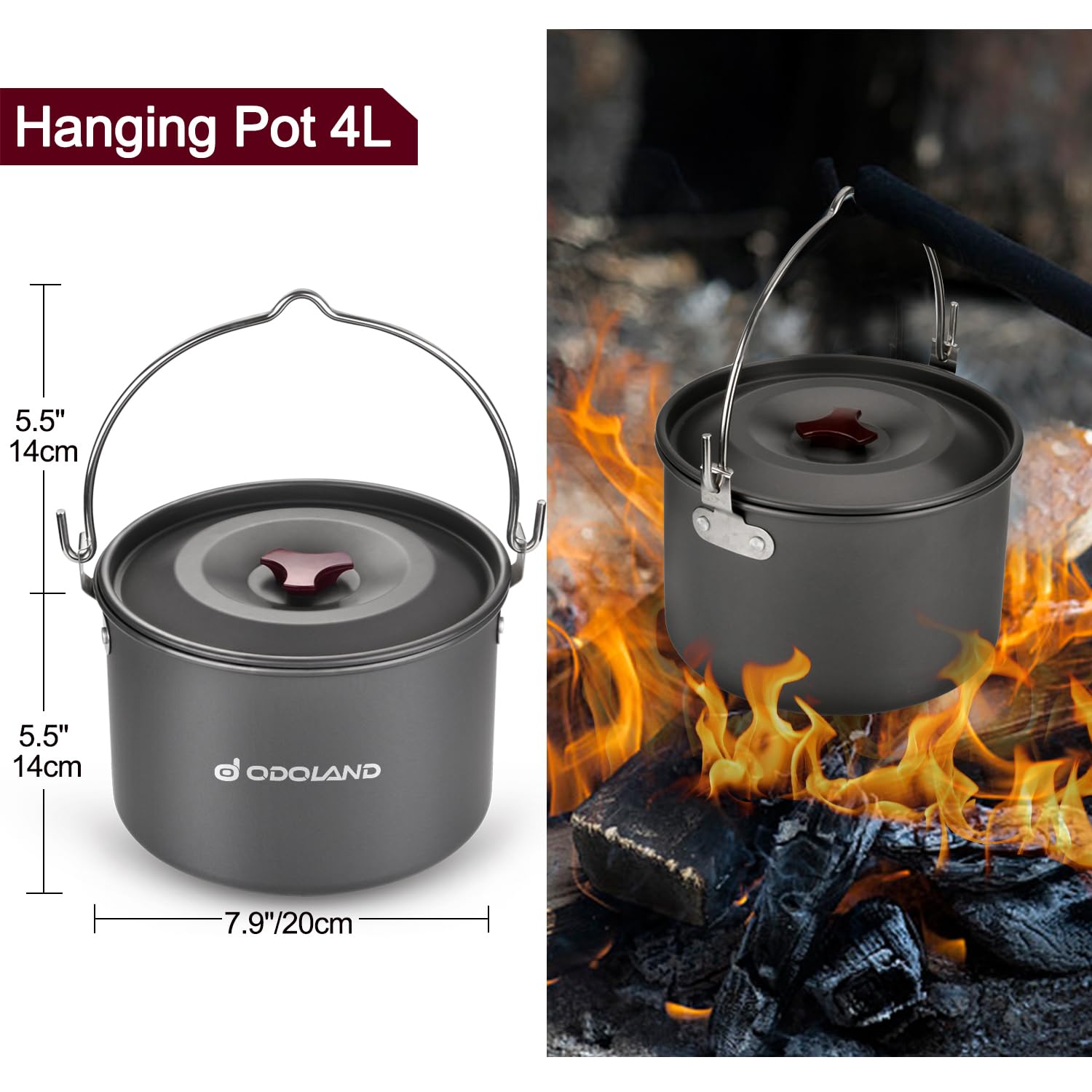 Odoland kettle part of the kit ready for hot beverages during camping.