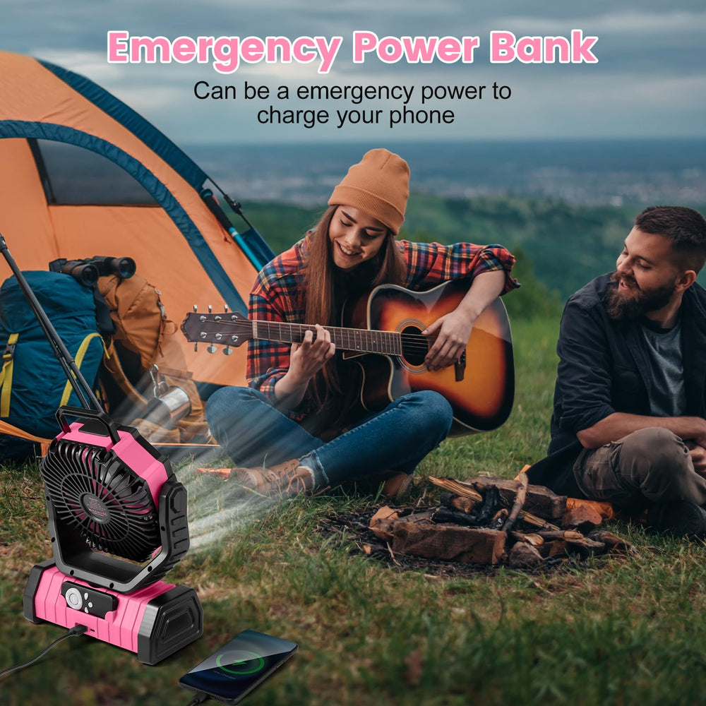 Odoland camping fan 90/45 degree oscillation provides targeted airflow
