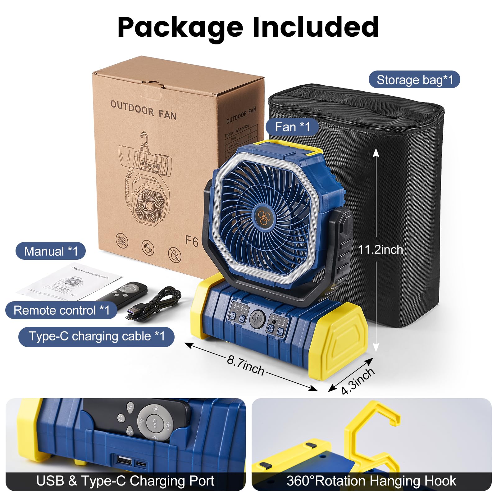 Odoland camping fan lantern lit setup demonstrates dual function lighting
