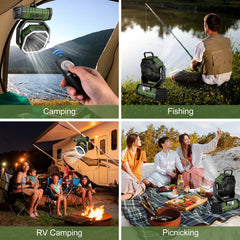 Odoland camping fan remote control shown for easy operation from distance