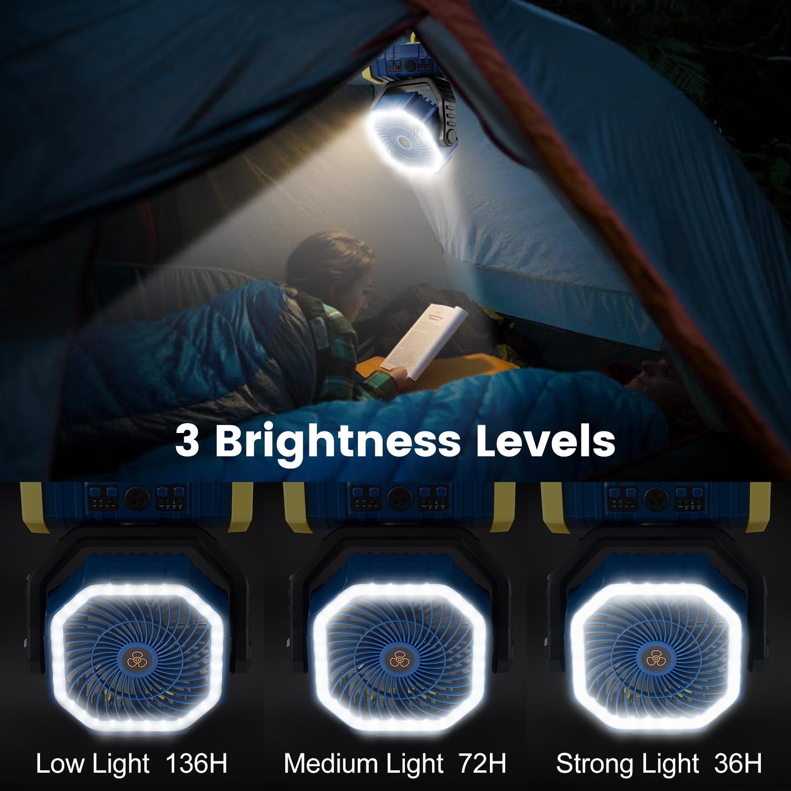 Odoland camping fan storage bag highlights portability and storage convenience