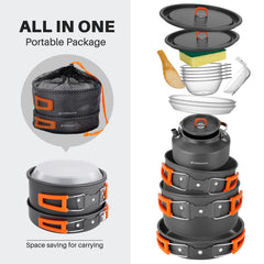 Odoland camping frying pan with non-stick surface for easy cooking and cleanup.