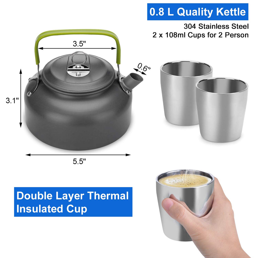 Odoland camping kettle – quick hot water for coffee or tea.