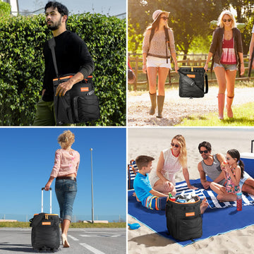 Odoland on-the-go cooler suitable for camping, beach trips, and groceries
