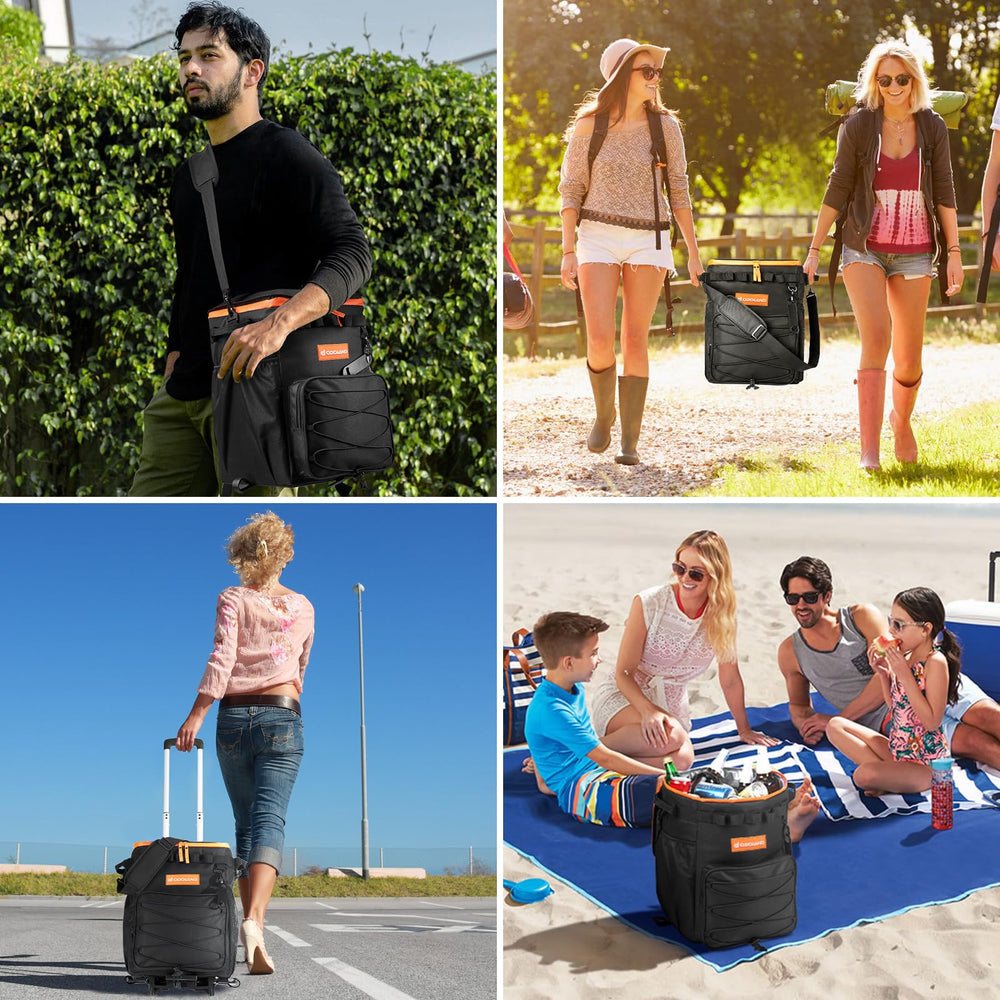Odoland on-the-go cooler suitable for camping, beach trips, and groceries