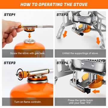 Odoland flame controller on stove aiding precise heat management.