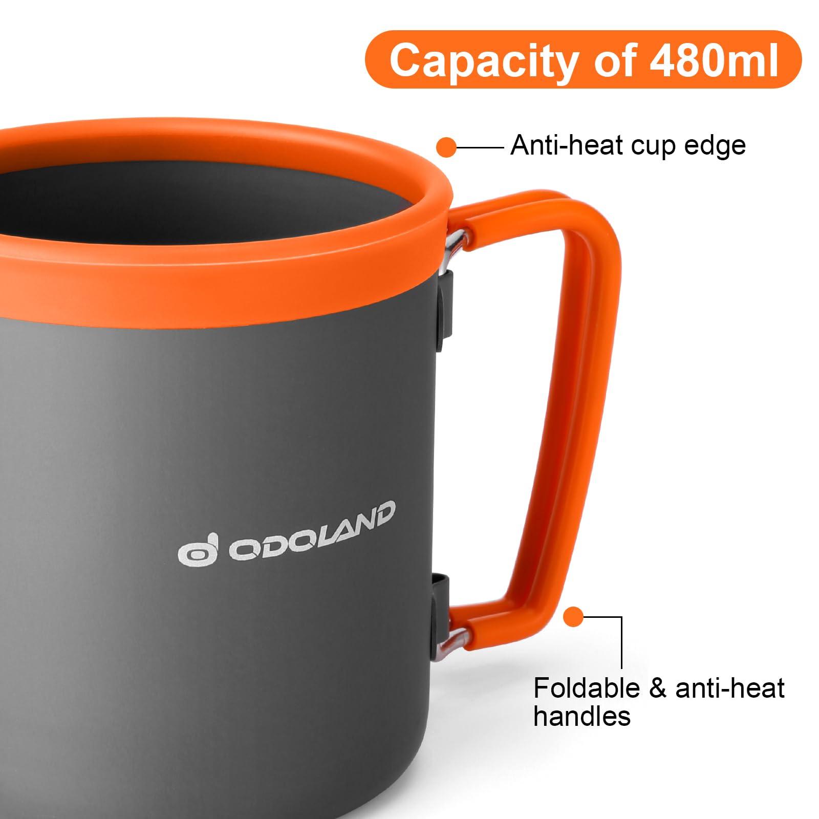 Odoland folding utensil set saves space during hikes.