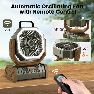 Odoland four speeds deliver quiet, flexible cooling for outdoor activities.