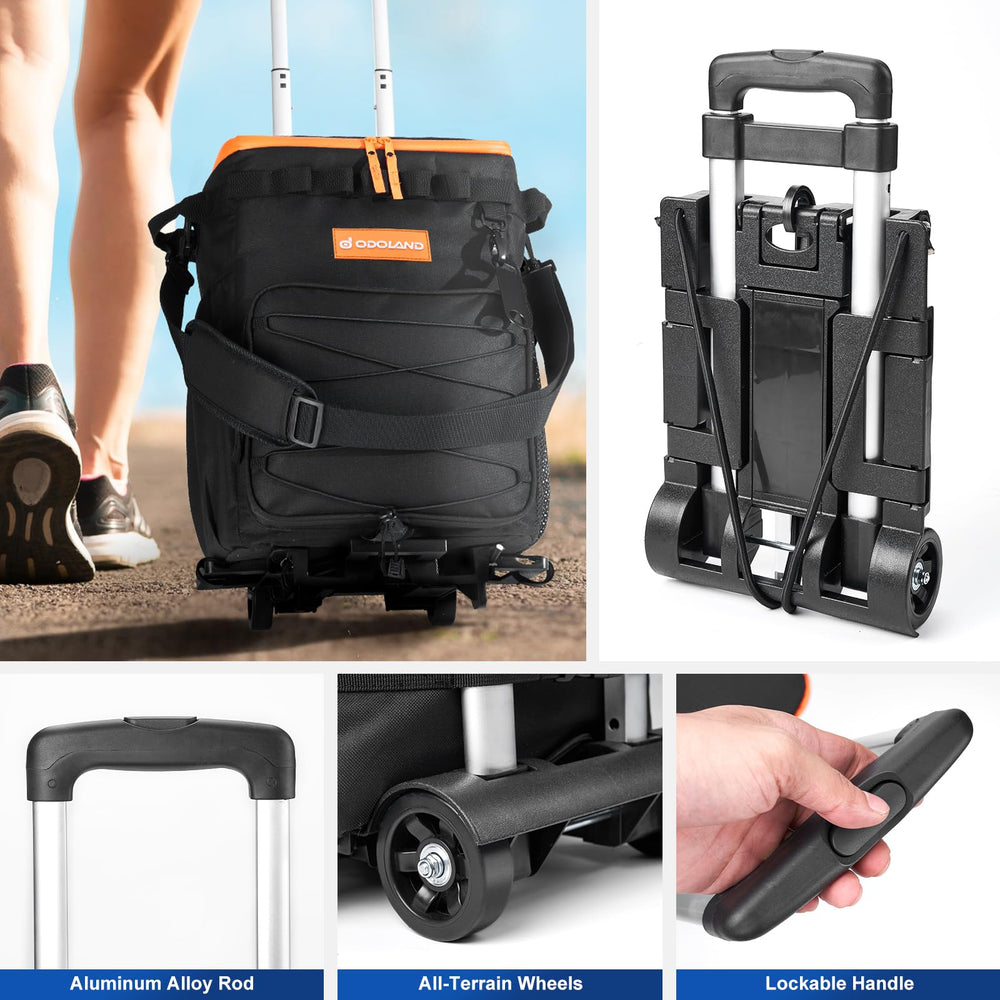 Odoland heavy-duty 600D fabric exterior resists wear on trips
